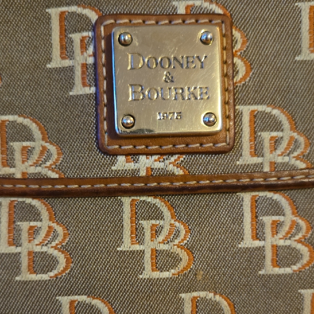 Dooney & Bourke Tan and Brown Monogram Men's Wallet